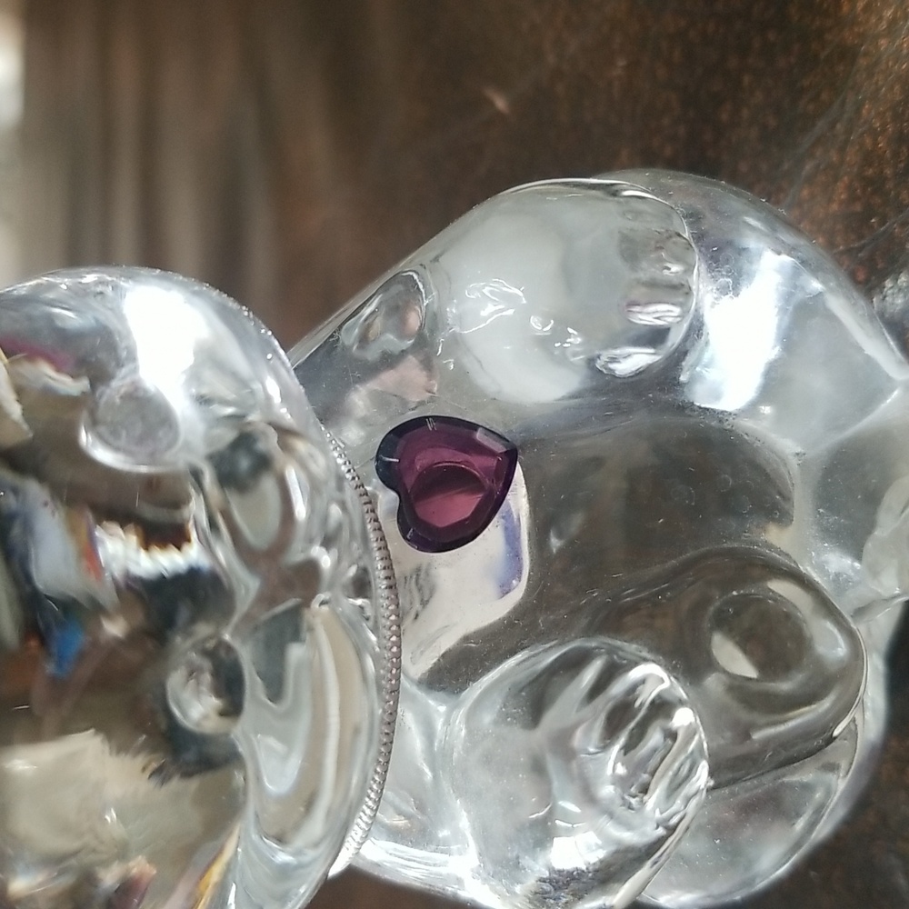 Vintage Fenton Art Glass Teddy Bear Figurine Crystal February Birthday Stone - Picture 4 of 11